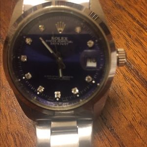 Rolex men’s stainless steel oyster perpetual watch